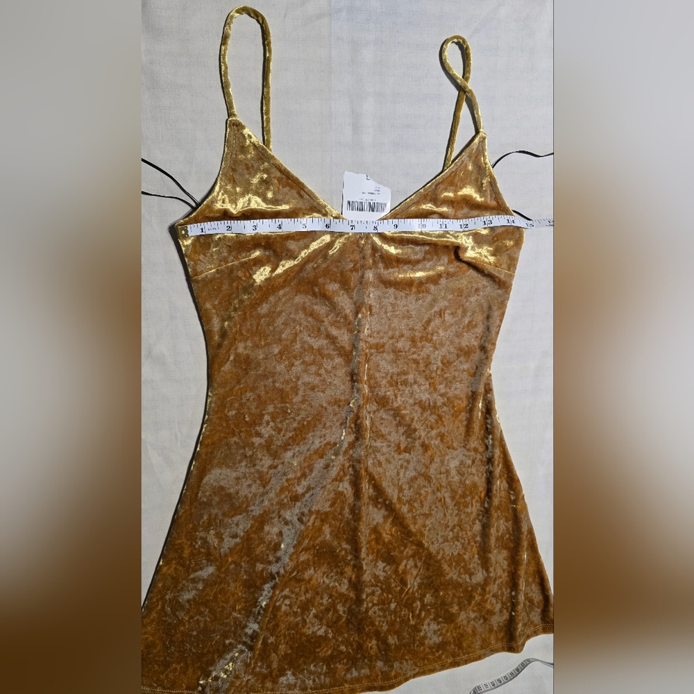 Forever 21 Gold Velvet Dress - Picture 7 of 9